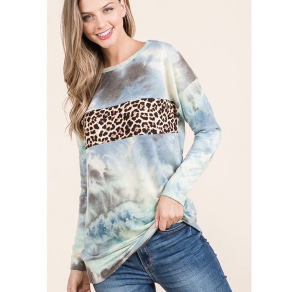 Sold❤️❤️Tie-dye top plus sizes long sleeved shirt 2x - Picture 4 of 15